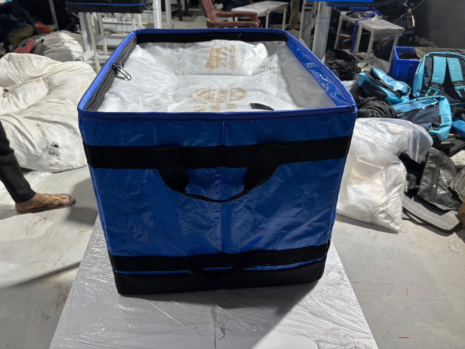 Zentara collapsible logistics carrier — front view